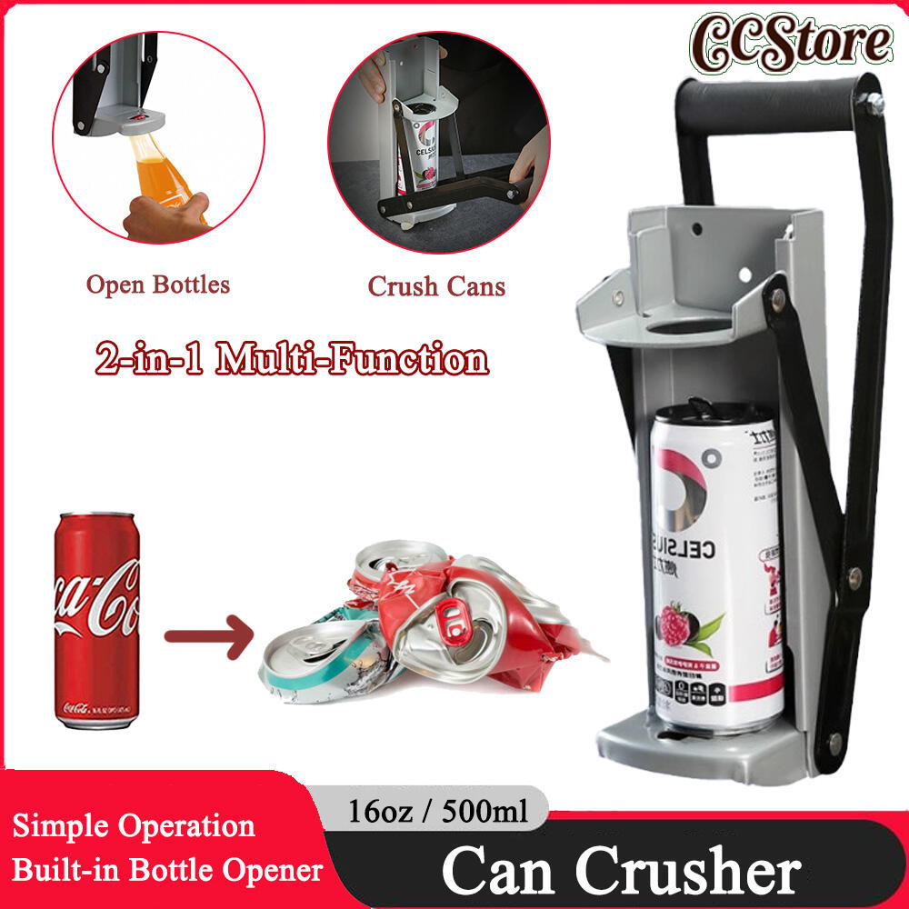 สามารถ Crusher ขวด Smasher สำหรับอลูมิเนียม Seltzer โซดากระป๋องเบียร์และขวดรีไซเคิล Can Crusher เครื่องบีบกระป๋อง