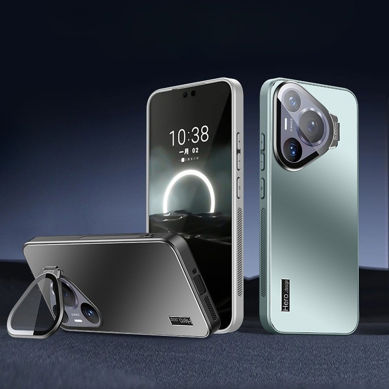 180° หมุนแหวนกล้องโลหะสําหรับ Huawei Pura 80 70 Pro Plus Ultra PC ด้านหลัง Matte ฝาครอบป้องกันสําหรั