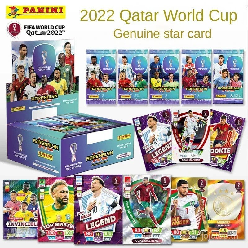 2022 Panini Card Box Qatar World Cup Football Star Card Soccer Star Ronaldo Footballer Limited Ball 
