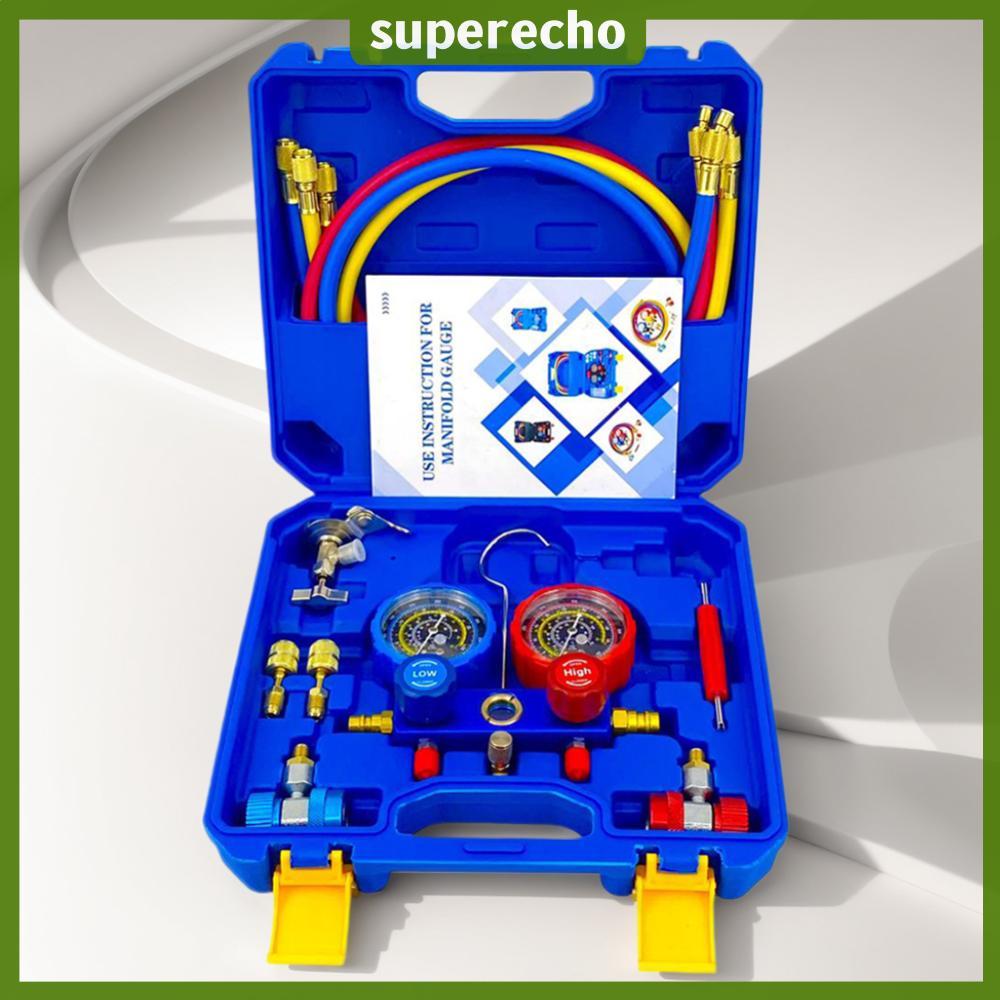[มาใหม่] 3 ทางเครื่องปรับอากาศ Manifold Gauge ชุดท่อ 1.2 ม. ยานยนต์ AC Gauge ชุดสําหรับ R22 R134A R4
