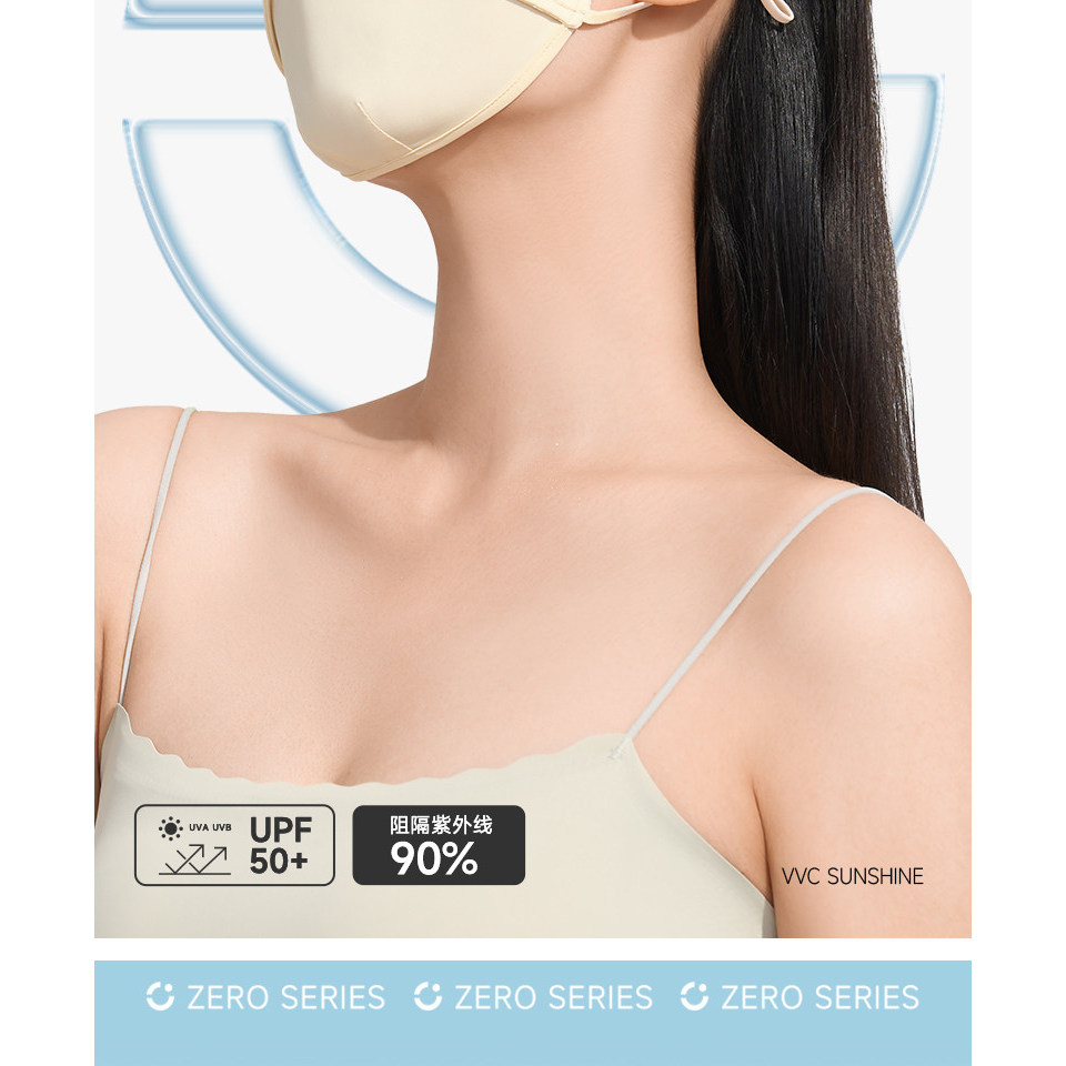 VVC หน้ากากกันแดด 3D สำหรับผู้หญิง ระบายอากาศดี ป้องกันลมและUV - รูปที่ 5