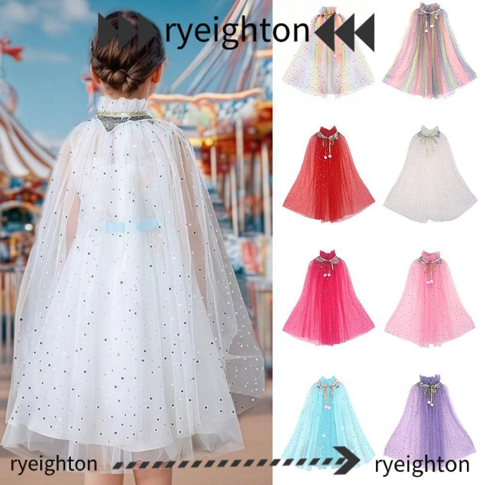 RYEIGHTON Outerwear Cape ผ้าคลุมไหล่สำหรับคอสเพลย์และฮาโลวีน เหมาะสำหรับการแต่งตัวเป็นเจ้าหญิงหรือใช้ในงานเล่นตามบทบาท