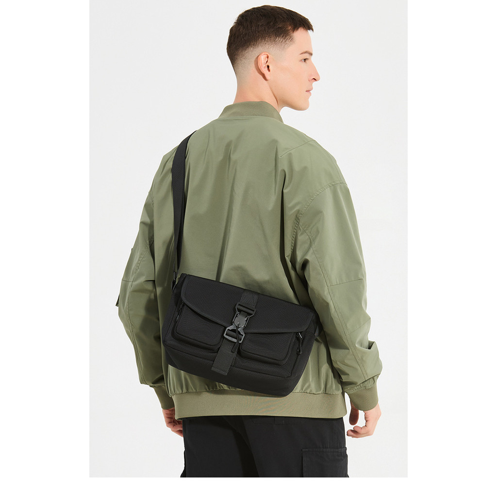 Xinda Ballistic Nylon Street Wear Messenger Bag Boy Functional Bag Style Magnetic Buckle Shoulder Ba