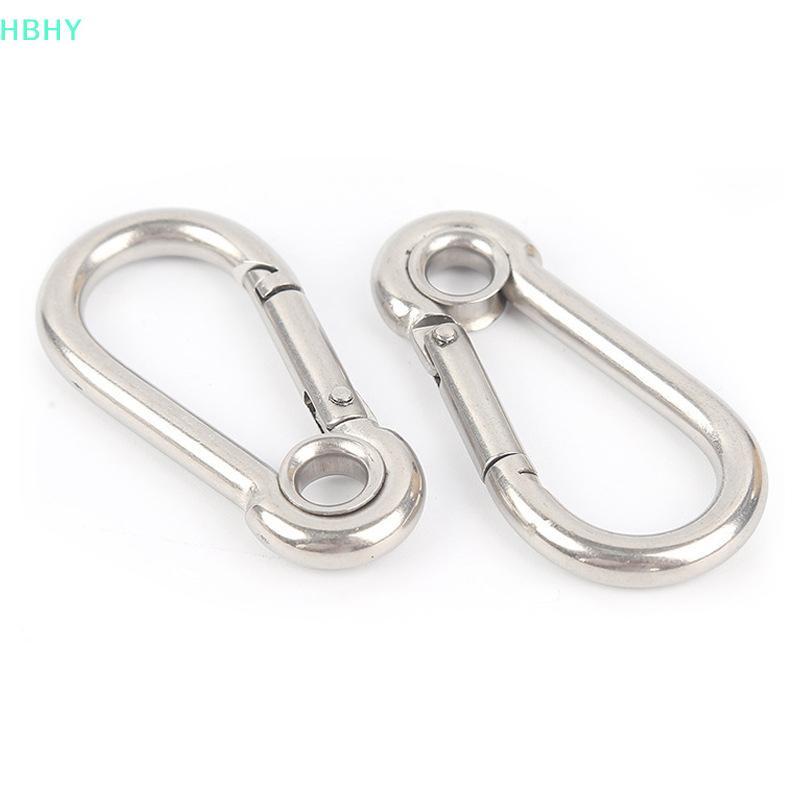 M4 M5 M6 M7 M8 สแตนเลส Carabiner Carbine Snap Hook พร้อมตาไก่สปริง Bule Key แหวน