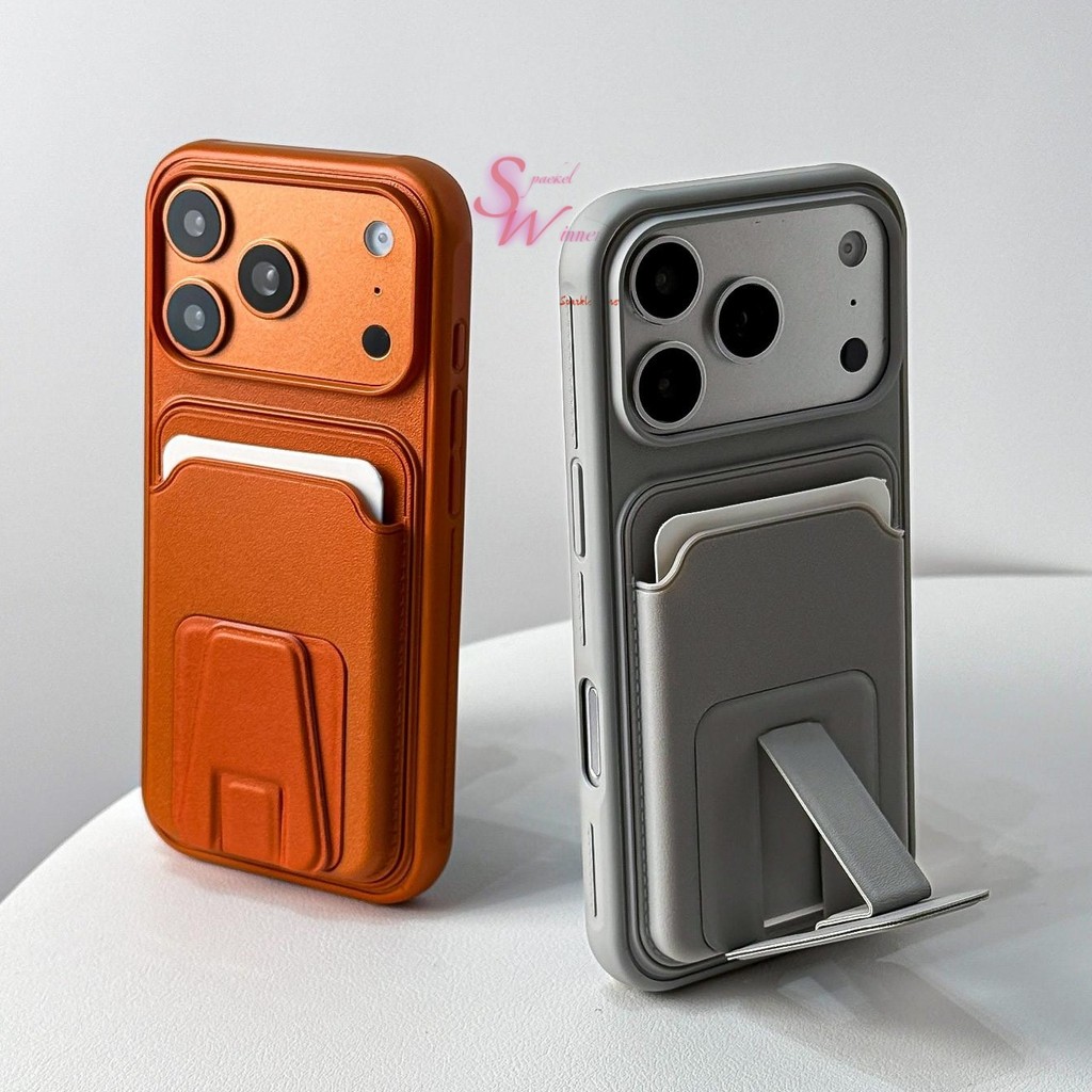 ที่ใส่บัตรหนังคุณภาพสูงเหมาะสําหรับ iPhone 17 13 15 14 16 17 Promax Apple 14/15 16 plus 17 Air anti drop เคสป้องกันฝาหลัง