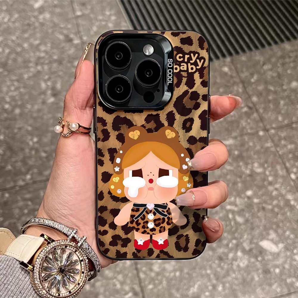 เคสสำหรับ for iPhone 16 11 12 13 14 15 17 Pro XS 7+ 8+ Xs Max ลายเสือดาว