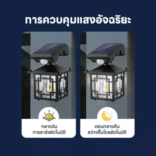 【HS】ส่งจากไทย โคมไฟโซล่าเซลล์ LED ติดผนัง กันน้ำ สว่างสูง ทนแดดทนฝน ไฟสนาม ไฟหน้าบ้าน เซนเซอร์อัจฉริยะ ราคาโรงงาน CL-T26