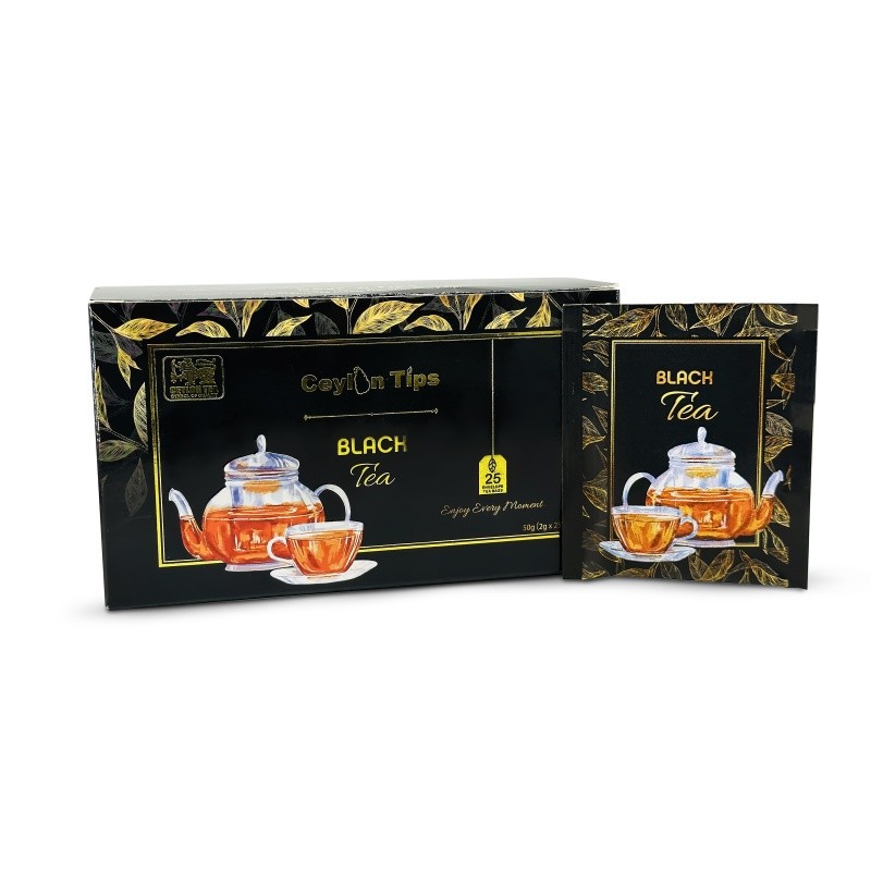CEYLON TIPS 50g/Box Bag Tea รสดั้งเดิม CEYLON Black Tea ศรีลังกา น้ําชายามบ่ายนําเข้าดั้งเดิม 1.23.1