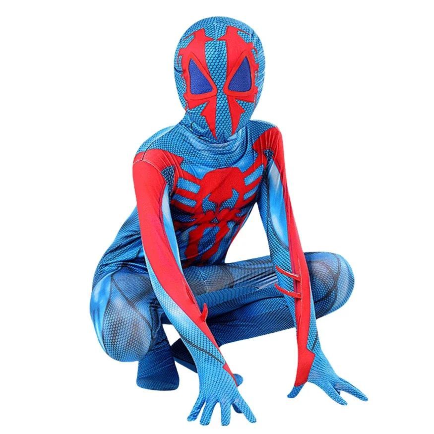 Superhero Spiderman 2099 เครื่องแต่งกาย Miguel OHara คอสเพลย์เด็กชุดบอดี้สูท Jumpsuit 3D ฮาโลวีนเครื