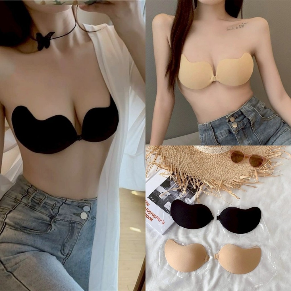 💝Bonnie💝สติกเกอร์หน้าอก อกชิด มีกาวในตัว แบบมองไม่เห็น ตะขอ ซิลิโคนปิดหัวนม ใหม่ ใส่สบาย แฟชั่น ผู้หญิง
