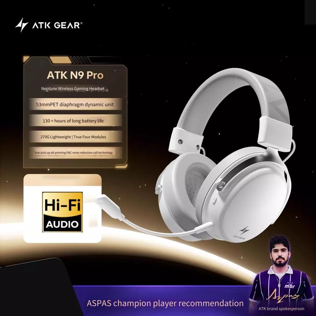 ATK GEAR Neptune N9 Four Mode Headwear Noise cancelling Band ไมโครโฟนหูฟังสําหรับเล่นเกม