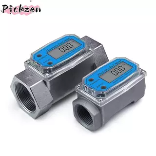 【จัดส่งจากประเทศไทย】PICKZEN Digital Turbine Flow Meter ความแม่นยําสูง Petrol น้ํามันก๊าด Methanol น้ํา 1/1.5/2 นิ้ว Sensor Counter