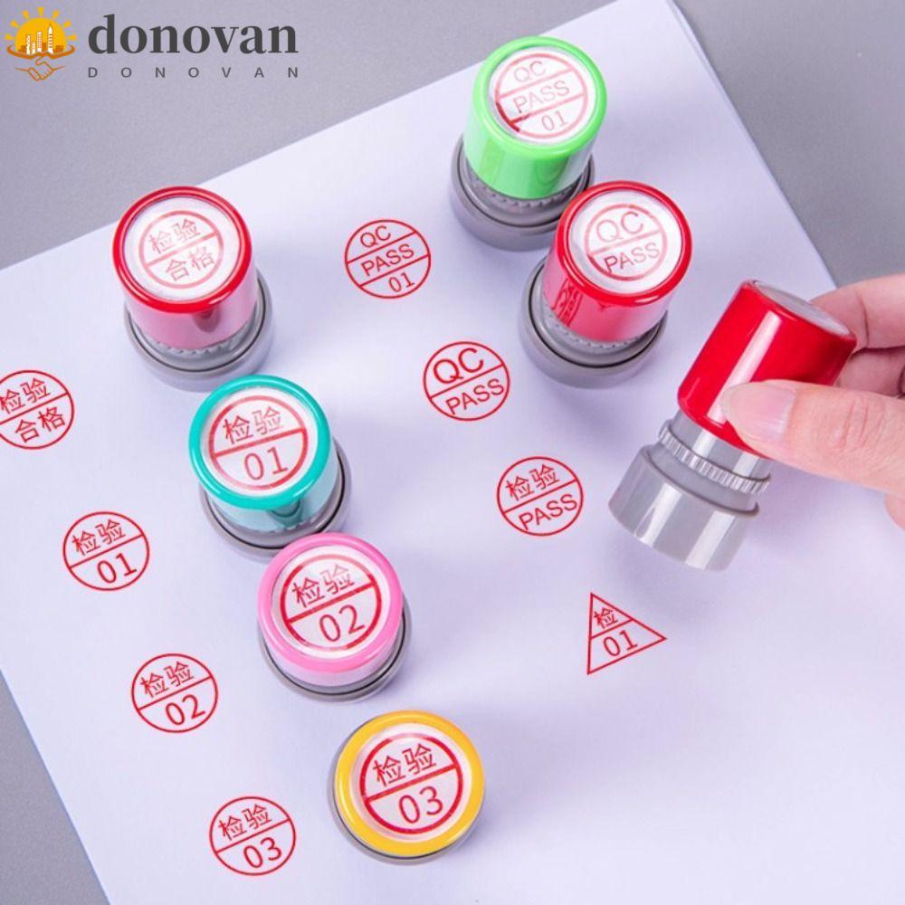 DODONVAN QA QC Inspect Stamp, สลักเวลาคุณภาพ PASS Stamp, Pocket IPQC IQC FQC Quality Inspector