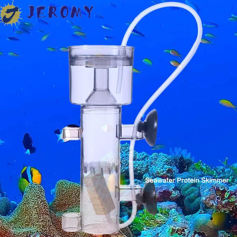 JEROMY กรองนิวเมติก,ไม้พลาสติก Aquarium โปรตีน Skimmer, Aquarium อุปกรณ์เสริมถ้วยดูด Wall Mount Seawater โปรตีน Skimmer สําหรับถังปลาบ้าน