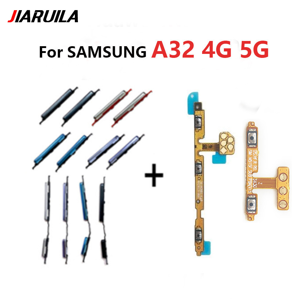 สําหรับ Samsung Galaxy A32 4G 5G ปุ่ม Flex และ Out ด้านข้าง Volume Up Down ปุ่ม Flex