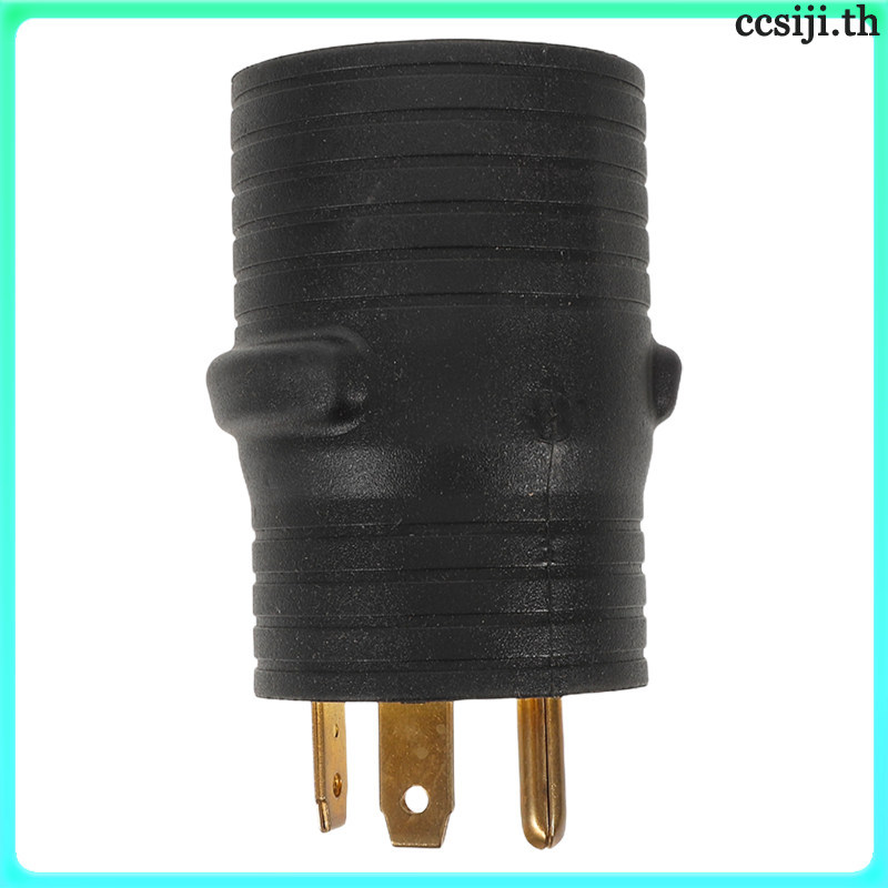 อะแดปเตอร์ Camper ตัวแปลงไฟฟ้า 30a ถึง 50a ปลั๊กกลางแจ้ง RV 9.80X5.40X5.40CM สีดํา ccsiji