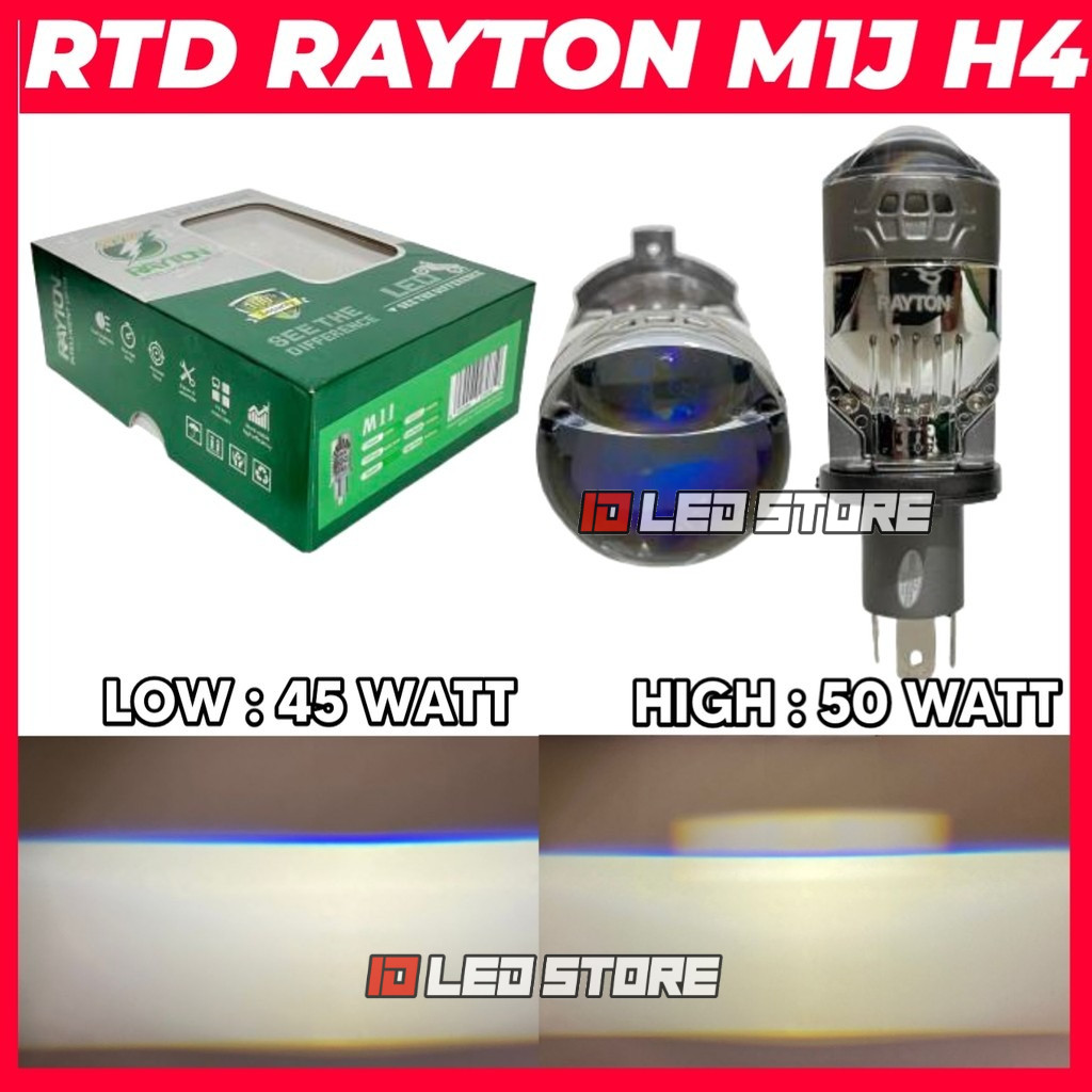 Original Mini Bild ไฟหน้า H4 RTD M1J 50 วัตต์ Bluelens พัดลมระบายความร้อน I1228