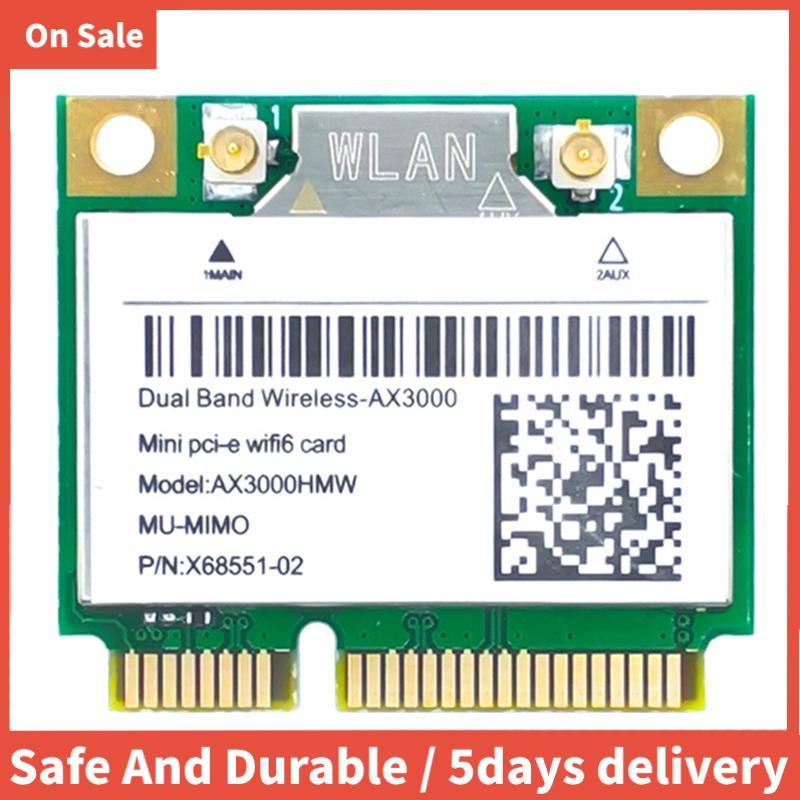 การ์ดเครือข่าย WiFi การ์ด PCB WiFi การ์ด AX200 AX3000HMW Mini PCI-E WiFi 6 อะแดปเตอร์ไร้สาย 2.4G/5G 