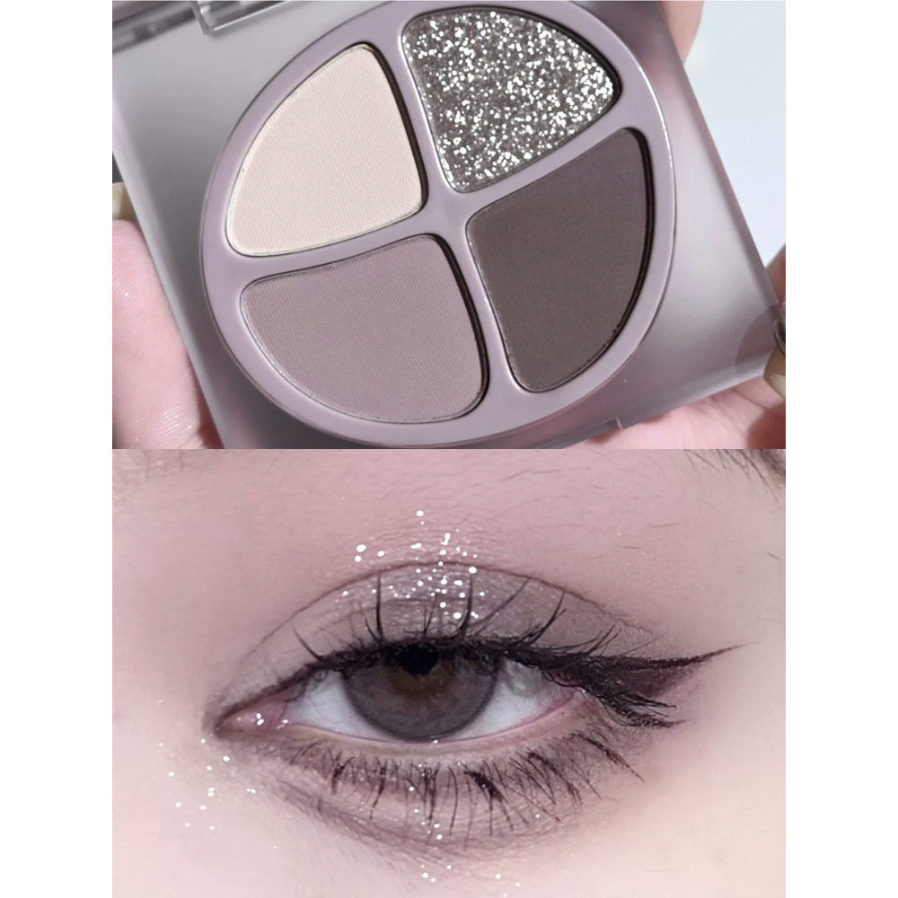 อายแชโด eyeshadow Joocyee พาเลทอายแชโดว์เนื้อแมทพื้นเมืองสี่สี