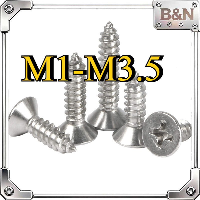 เกลียวปล่อย หัวกระทะ  แฉก สแตนเลส 304 สกรูเจาะตัวเอง สแตนเลส 304 M1/M1.2/M1.4/M1.7/M2/M2.2/M2.6/M3/M