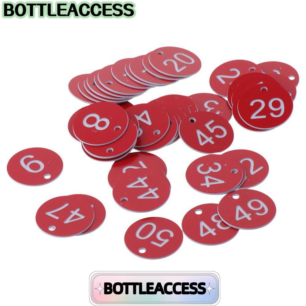 Bottleaccess ป้ายตัวเลขพลาสติก 50 ชิ้น, หมายเลขคิวร้านอาหารน้ําหนักเบาทนทาน, Flimsy สีดํา/สีแดง/สีเขียวบาง