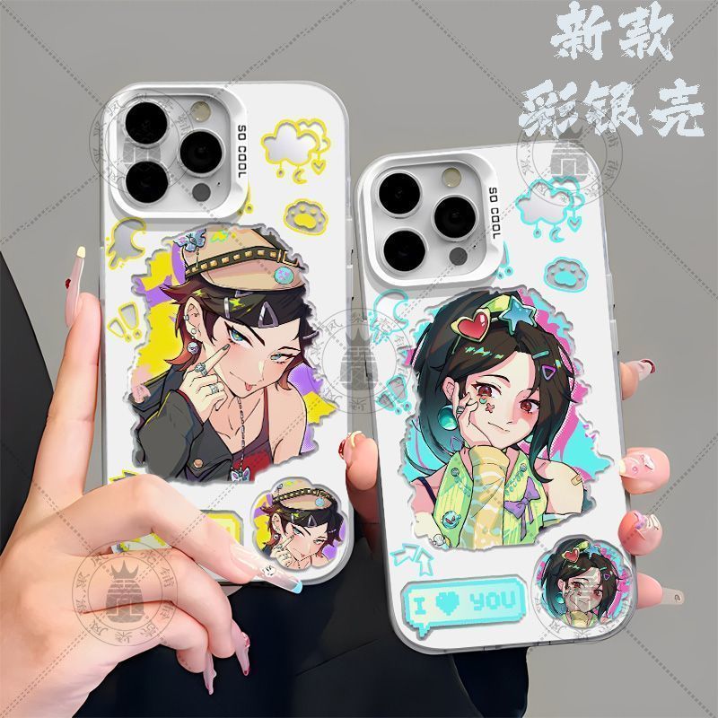 VALORANT/Neon/Jett/Sage/Deadlock/Fearless Contract Jet Style Neon Twilight Deador เคสโทรศัพท์สีเงินส
