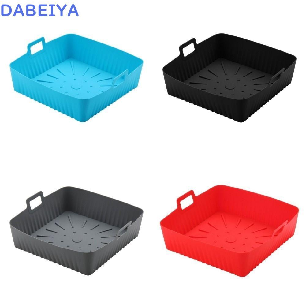 DABEIYA Air Fryer Liners,มีด้ามจับซิลิโคนถาดอบ,แบบพกพาทนความร้อน 9 "ขนาดใหญ่Reusable Air Fryer Linin