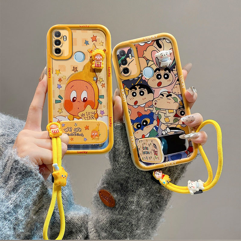 เคส For Oppo A53 2020 tpu JMZJหรูหรากระจกขาตั้งเชือกเส้นเล็กเคสโทรศัพท์A2h