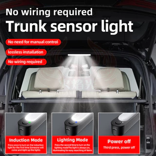 สําหรับ MG 4 Electric อะไหล่ รถไฟท้ายกระเป๋ารถ ไฟอ่านหนังสือในรถ ไฟบรรยากาศ LED เซ็นเซอร์ตรวจจับการเคลื่อนไหว ติดตั้งง่ายด้วยแม่เหล็ก ความสว่างสูง