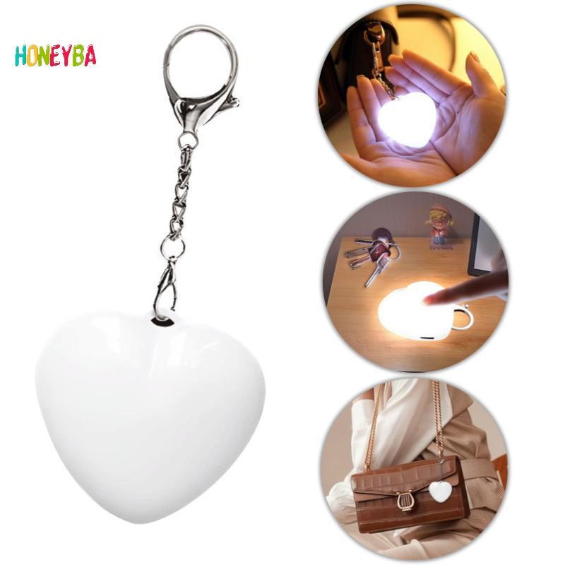 <Honeyba>Touch Sensitive Glowing Heart Shape Light LED Automatic Sensing Purse Light Touch Activated