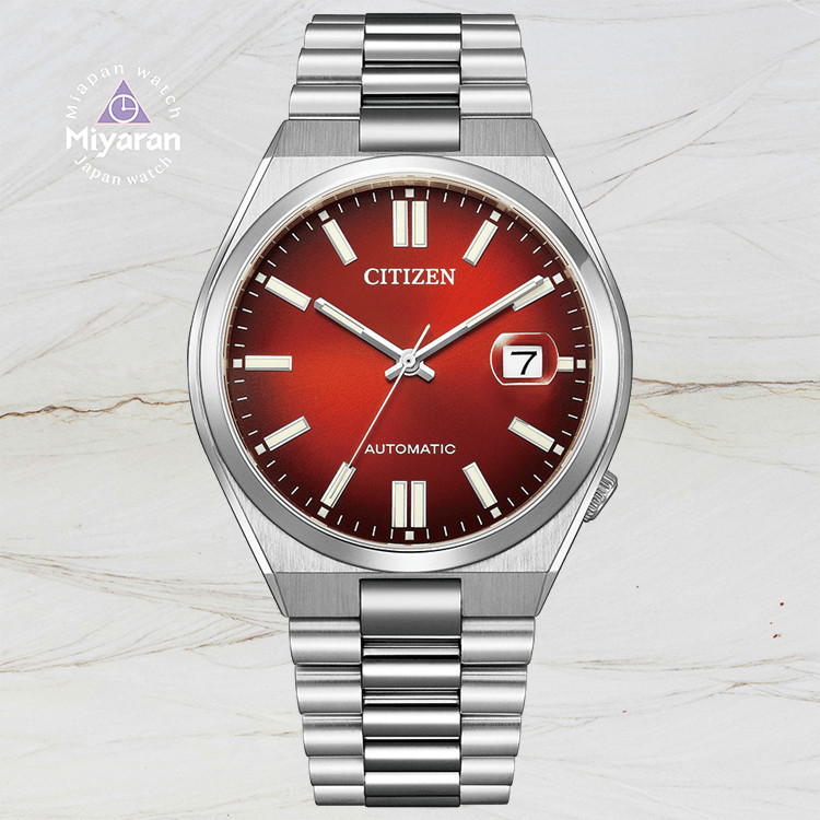 CITIZEN นาฬิกาข้อมือผู้หญิง กลไกอัตโนมัติ กันน้ำ 100 เมตร สแตนเลสสตีล กระจกแซฟไฟร์ NJ0150-56W  《D》