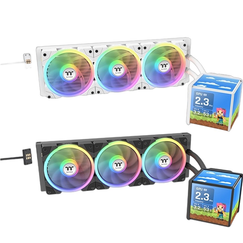 CPU LIQUID COOLER  THERMALTAKE MINECUBE 360 ULTRA ARGB SYNC BLACK WHITE (ระบบระบายความร้อนด้วยน้ำ)