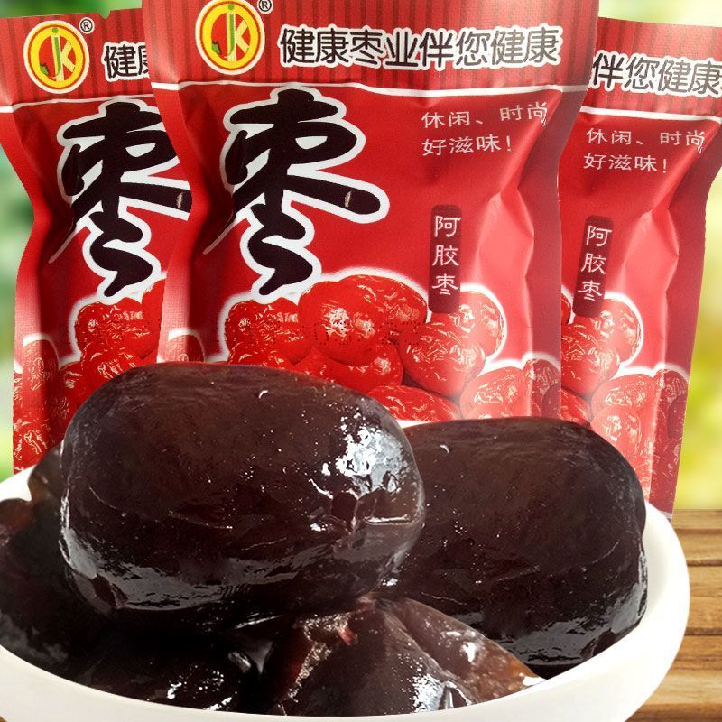 健康枣业无核阿胶枣蜜饯果脯金丝枣即食红枣独立装小零食称重500g20260203Healthy Jujube Industry Seedless Ejiao Jujube Candied Fruit 