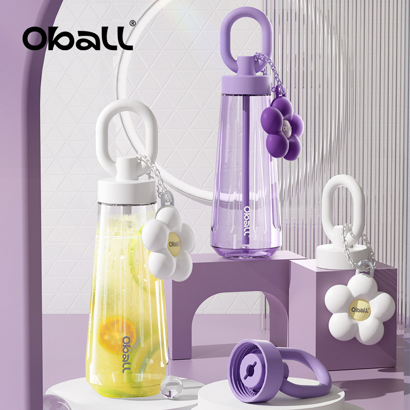 Oball Goddess Cup Straw Water Cup Girls High-value Tritan พลาสติกทนอุณหภูมิสูงความจุขนาดใหญ่ขวดกีฬา