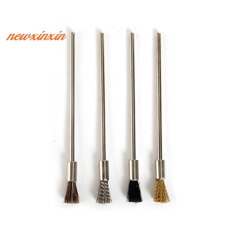 [NT-t] แปรงลวดปากกา 100 มม. Long Shank แปรงทําความสะอาดเครื่องมือโรตารี่กําจัดสีสนิม [ใหม่]