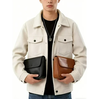 ZITY แจ็คเก็ตผู้ชาย Retro ทำจากผ้าลูกฟูก 4 สีเลือก สไตล์มินิมอล ผู้ชายทุกวัย