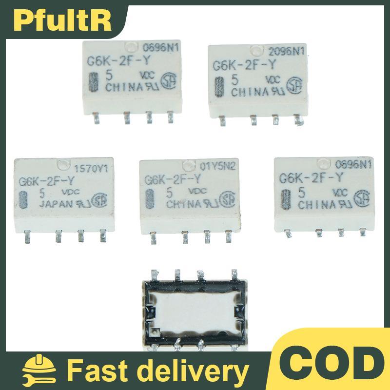 Null 5pcs dc 5v smd g6k-2f-y สัญญาณรีเลย์ 8pin สําหรับ omron รีเลย์ null