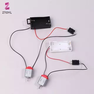 Null Bla สีขาว 130 มอเตอร์ชุด 2xAA แบตเตอรี่และสวิทช์ 16500 RPM Mini DIY อิเล็กทรอนิกส์มอเตอร์วงจรรุ่นชุด null