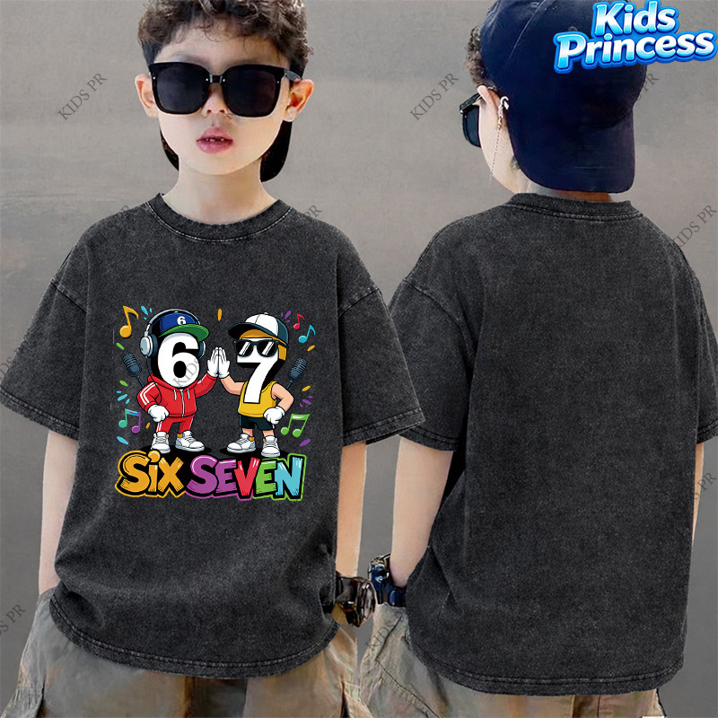 COD 2026 สินค้าใหม่ ทรงหลวม คอกลม เสื้อเด็ก kids Distressed T-shirt ผ้าฝ้าย เด็กชาย เสื้อผ้าเด็ก t-shirt S106 - รูปที่ 7