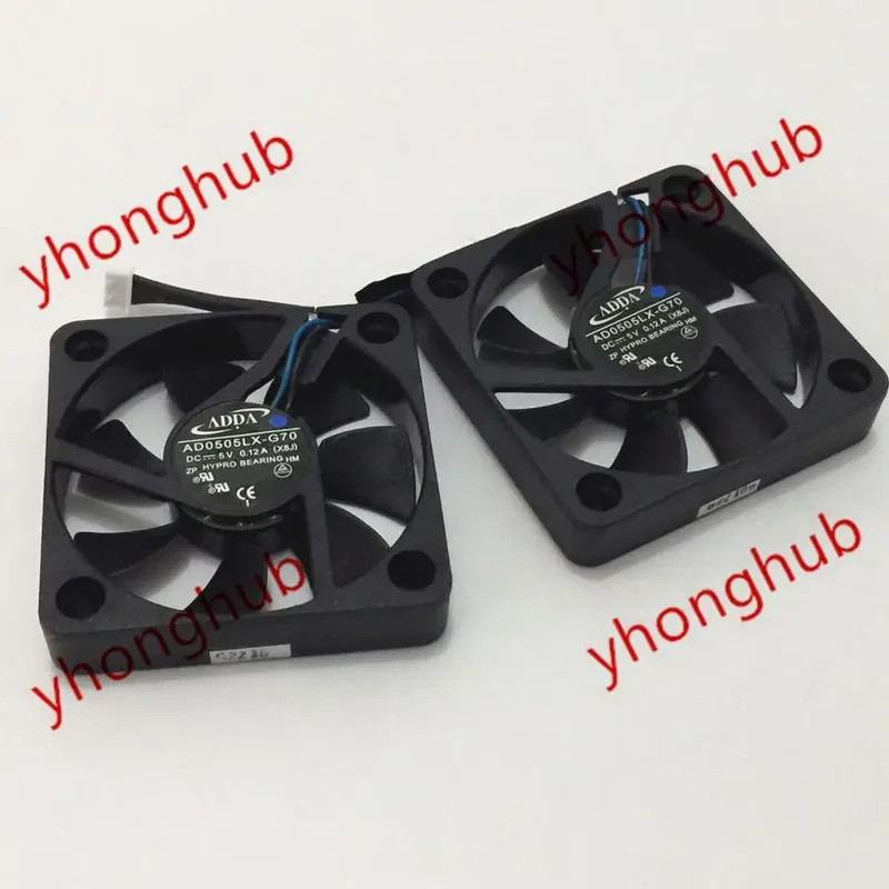 ADDA AD0505LX-G70 X8J DC 5V 0.12A 50x50x10.5 มม. พัดลมคู่