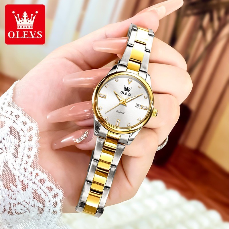 Olevs OLVES New diamond-encrusted British watch for women, a niche Valentine's Day gift, waterproof 