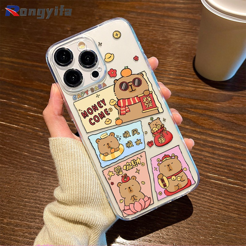 การ์ตูน Capybara เคสโทรศัพท์สําหรับ Redmi A5 A4 5G A3X A3 A2 A1 Plus 8 8A 7 7A 6 Pro 6A 5A 4 4X Turb