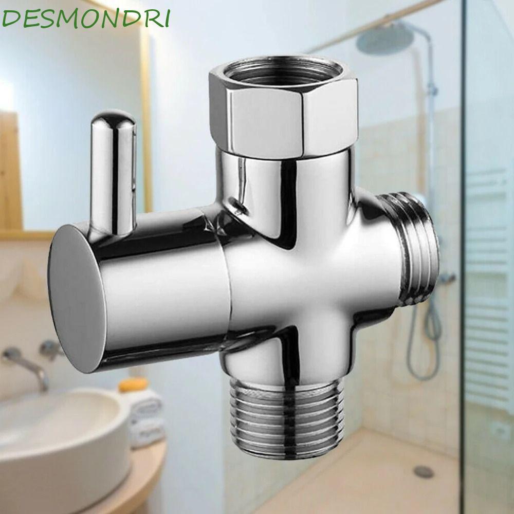 DESMONDRI 3 Way Shower Head Diverter Valve, Three Function Brass 3 Way Switch Faucet Valve Tool T-ad