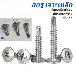 สกรู ปลายสว่าน สกรูเจาะเหล็ก น็อตเกลียวปล่อย หัวเตเปอร์ หัวร…