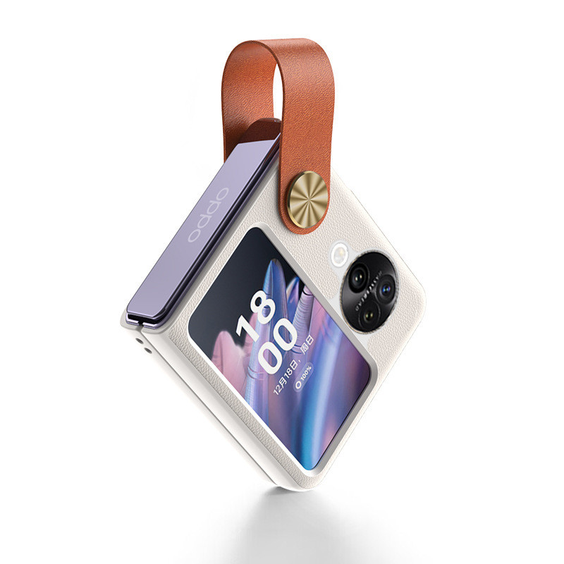 สําหรับ OPPO Find N3 Flip เคสโทรศัพท์ N3Flip ปลอกมือถือแบบพกพาหนังธรรมดา Find N2 Flip anti drop shell