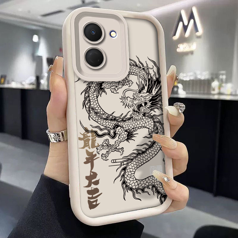 สําหรับ Tecno Spark GO 3 Spark GO 2 GO3 Go2 KN3 KM4 Dragon design matte เคสโทรศัพท์สําหรับ Techno Sp