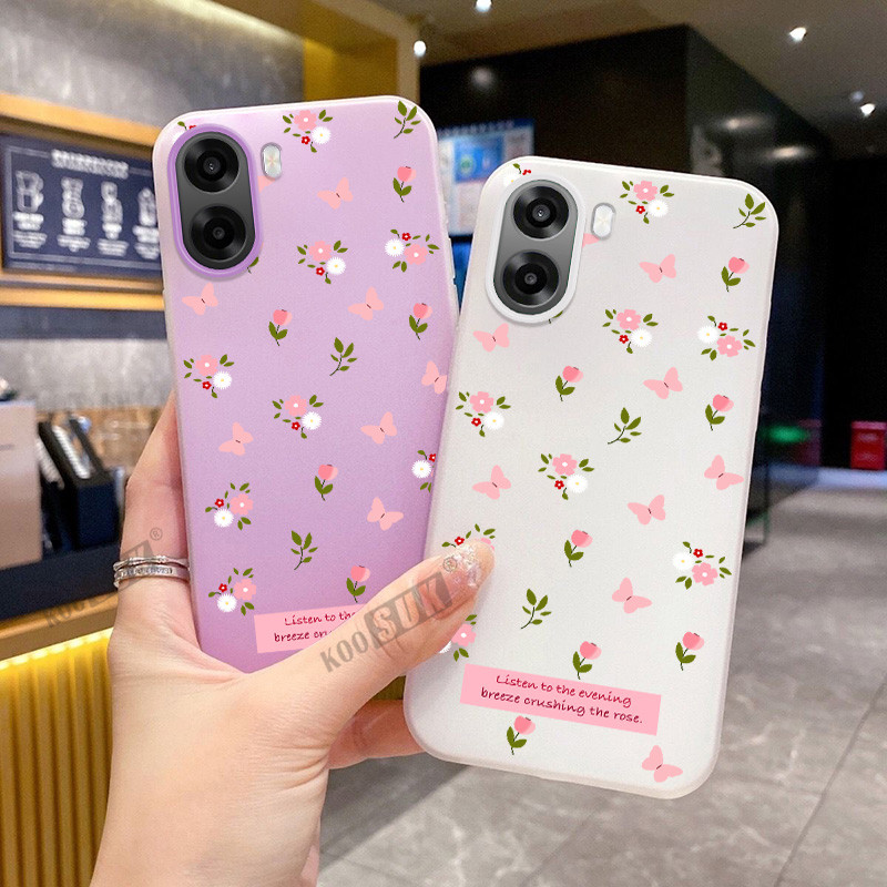 New Case For OPPO A6X A6 Pro A6T A6S A6C 2in1 Jelly Color Flower Pattern Phone shockproof Back Cover Casing