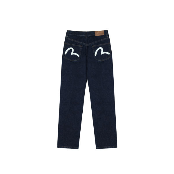 [EVISU] กางเกงเดนิม กางเกงยีนส์ Pocket Hills Straight Indigo Denim Pants (EW1FDP951_ID)