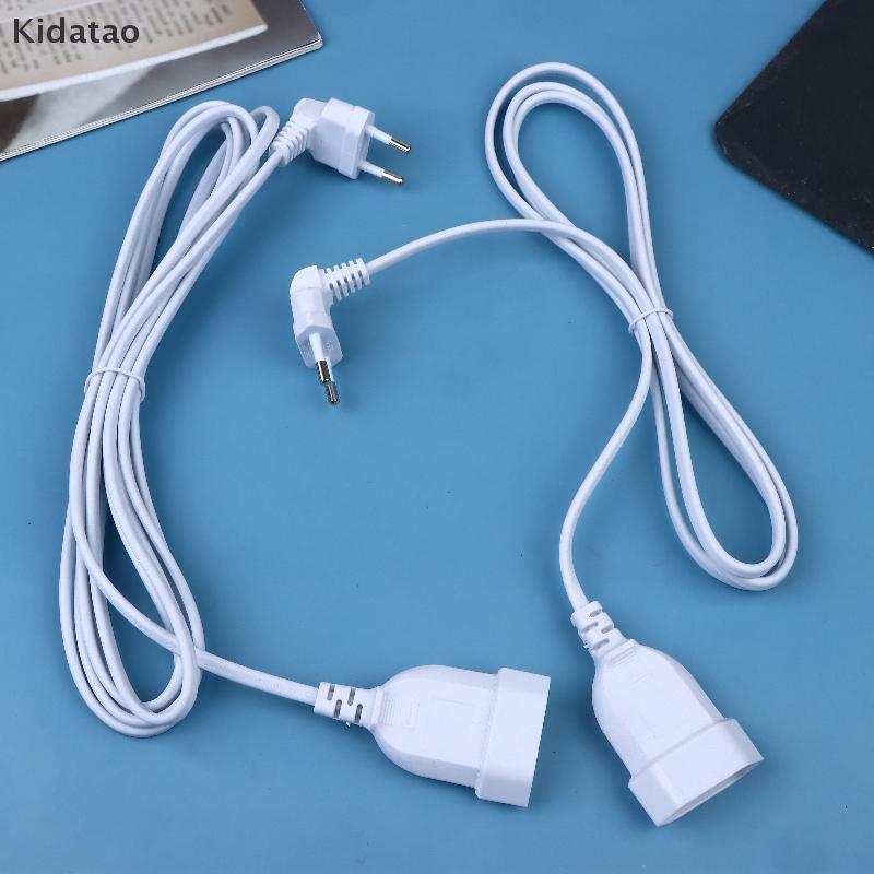 Kidatao 30/60/180/300 ซม.EU สายไฟชายหญิง Soet สายไฟ EU 2-Prong Electrica สายไฟสําหรับ PC โคมตั้งโต๊ะ Soet ใหม่