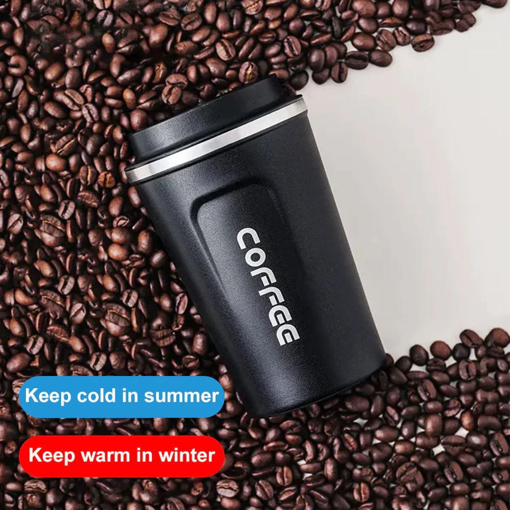 แก้วกาแฟ แก้วเก็บอุณหภูมิ แก้วน้ำเก็บความเย็น 2ขนาด 380ml. และ 510ml. ขนาดกำลังพอดี พกพาง่าย น้ำหนักเบาสีสวยทุกใบ thumbnail 7